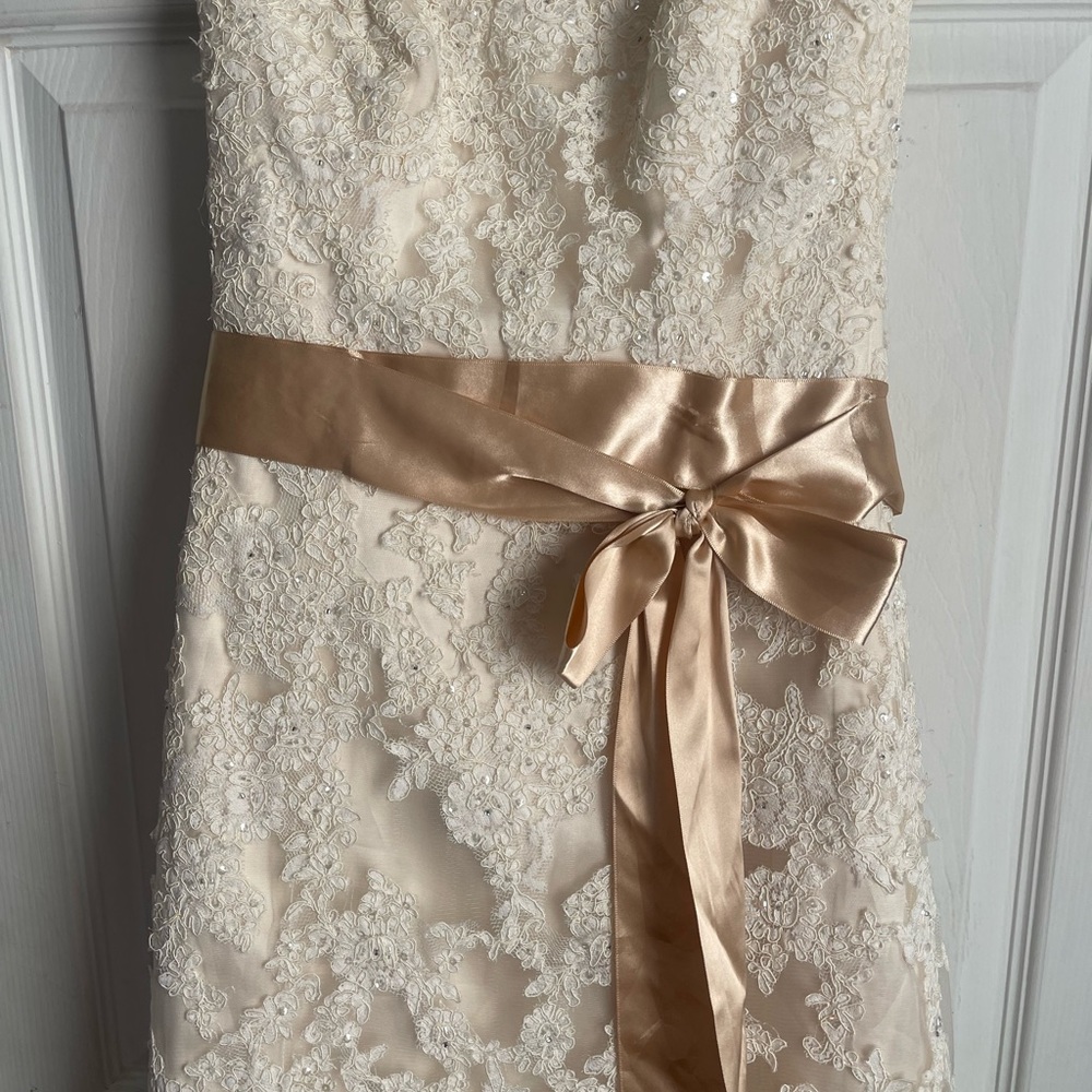 Maggie Sottero lace mermaid wedding dress women’s size 6 - Picture 8 of 11